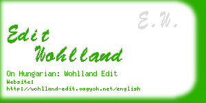 edit wohlland business card